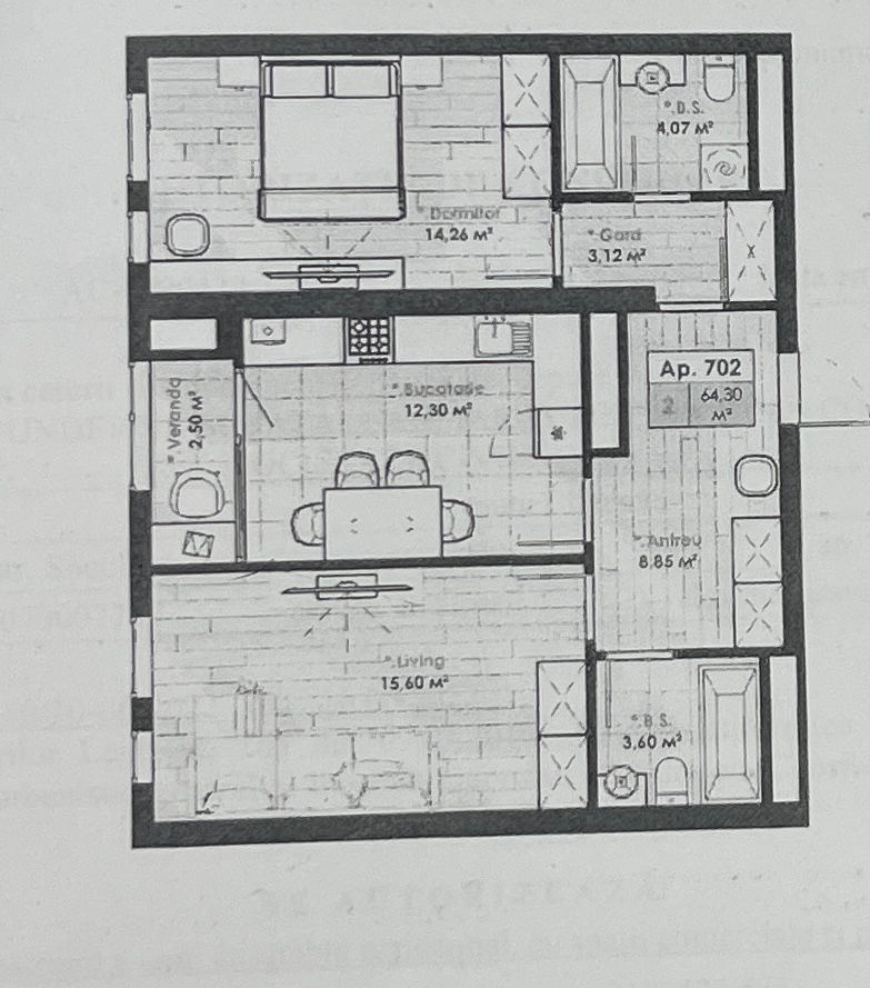 Apartament cu 2 camere, 64 m², Râșcani, Chișinău foto 0