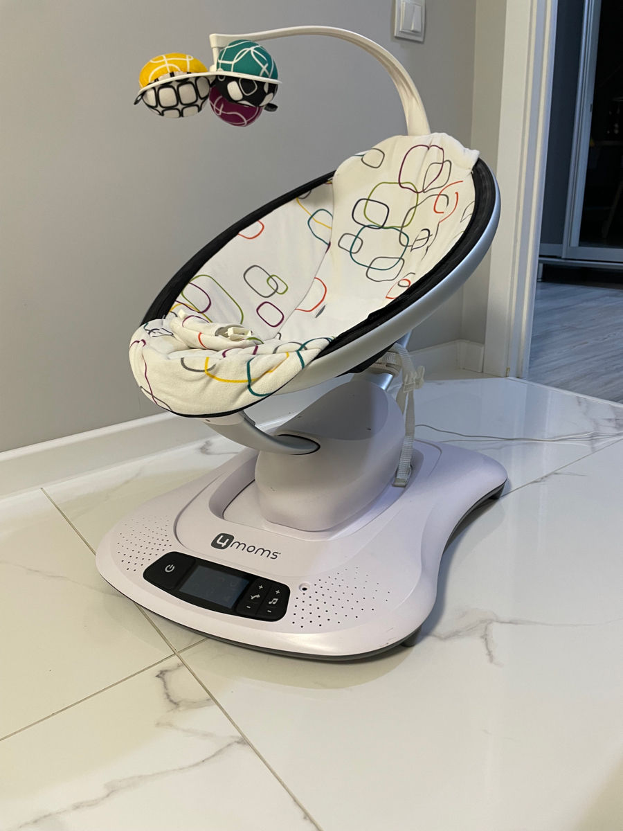 Детское кресло- качалка 4moms Mamaroo 4.0 Plush Multicolor foto 0