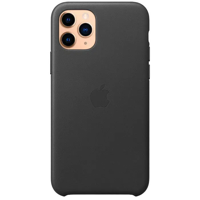 Apple iPhone 11 Pro Max Leather Case - Black foto 3