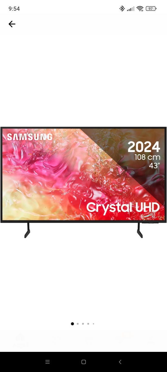 Samsung LED 43DU7172,Model 2024,108 cm ,4K ultra HD Smart tv, NOU  foto 0