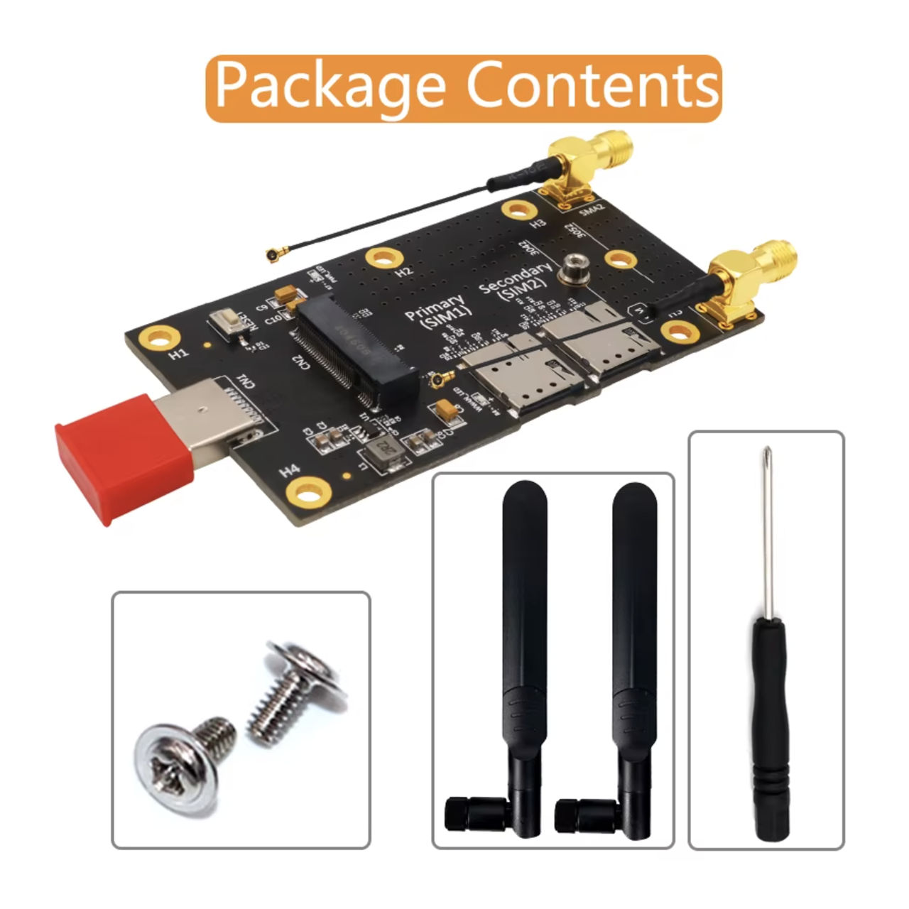 NGFF M.2 to USB 3.0 Adapter M2 Key B to USB 3.0 Type A for WWAN LTE Module Dual Nano SIM фото 4