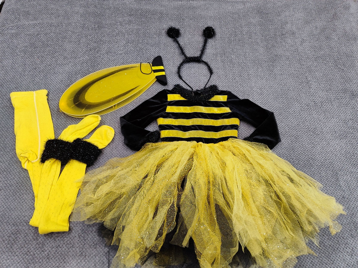 Юбка фатиновая, юбка пачка, юбка пчелки, костюм пчёлки, бджоленя, бджілка обруч пчелки