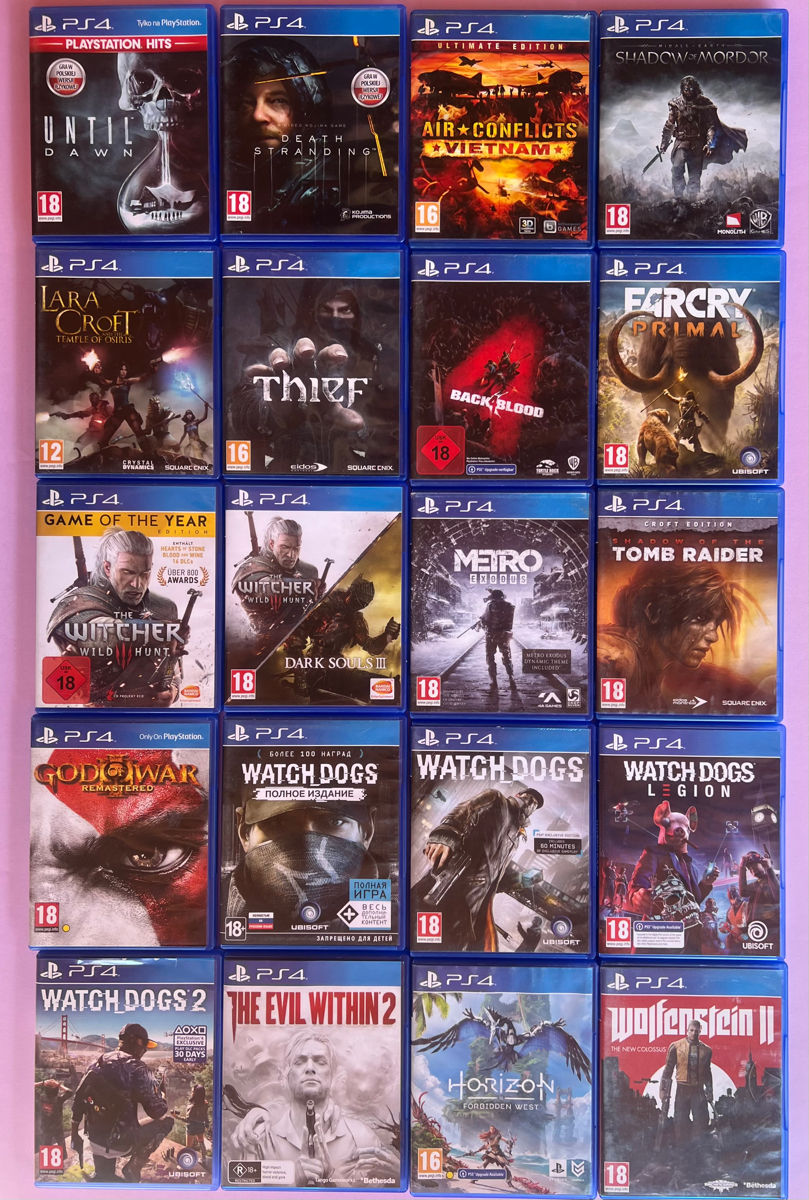 Диски Ps5 Ps4 Hogwards The Witcher Nfs Fifa Call Of Duty Assassin Ufc  Horizon WD Ps Plus Ea Play