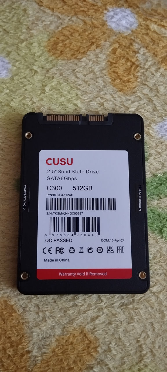 Продаю SSD Cusu C300 2,5. 512 ГБ. Новый фото 5