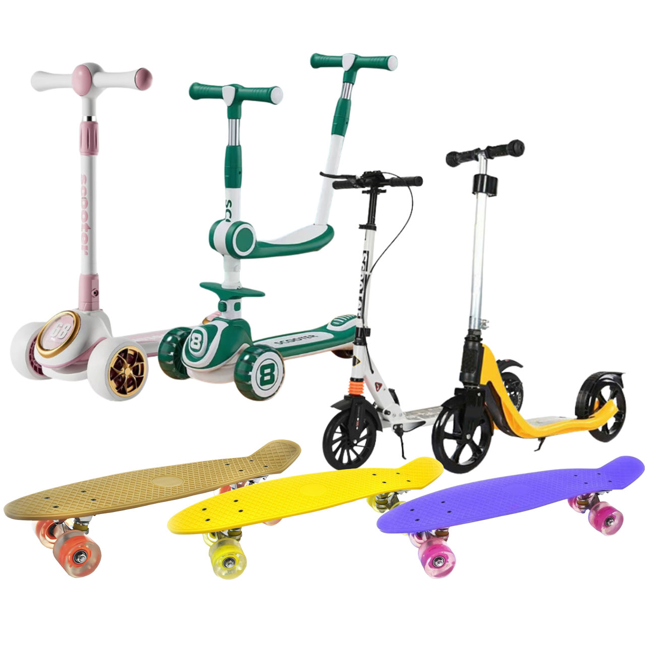 Reducere La Trotinete Și Penny Board-uri Pentru Copii! Cele Mai Mici Prețuri! Livrare! foto 0
