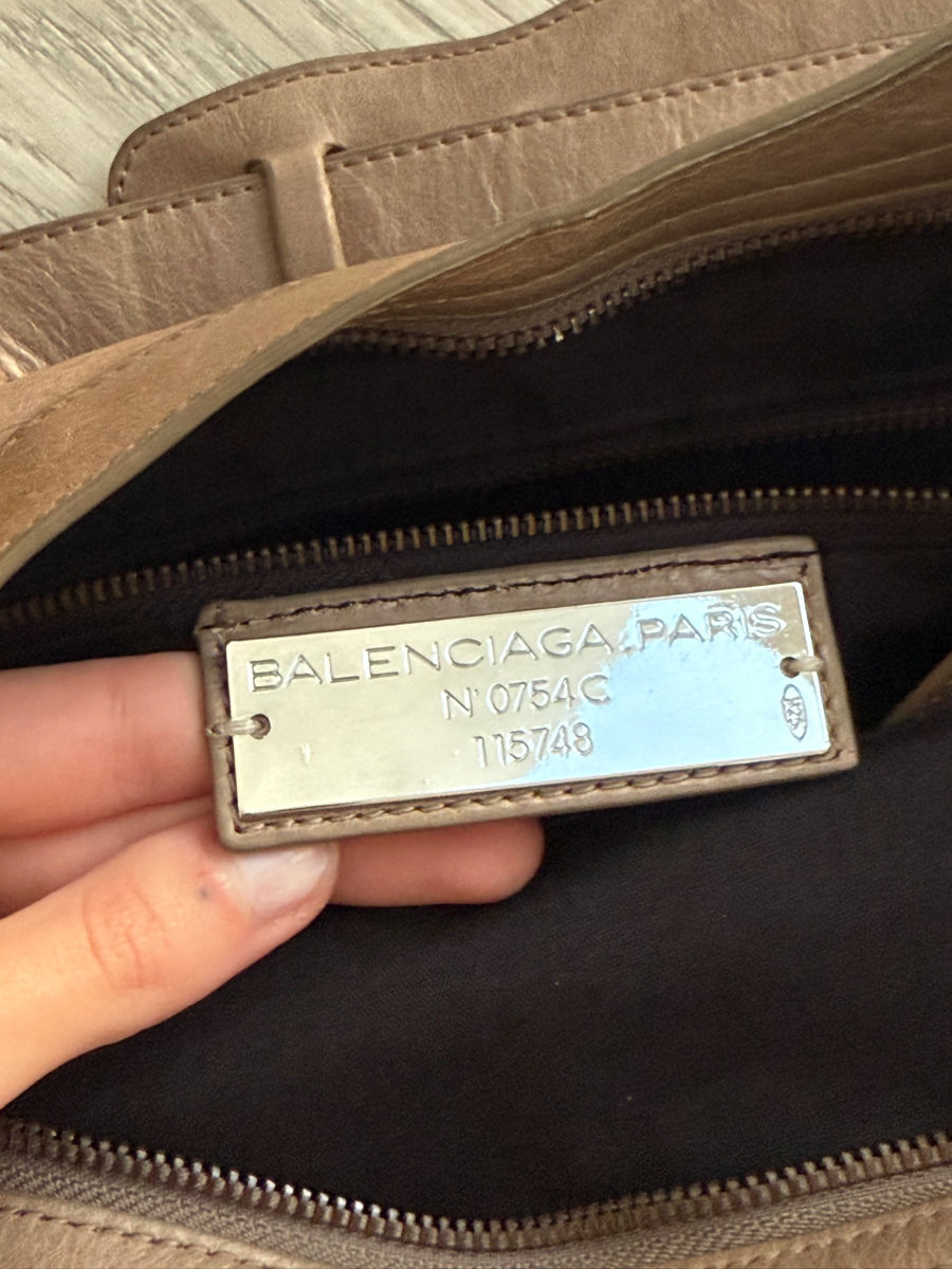 Balenciaga City Vintage Beige Leather Bag foto 5