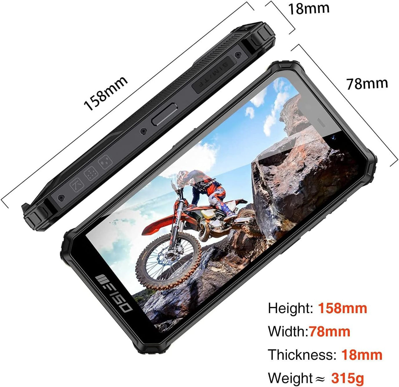 Новый защищенный смартфон Oukitel F-150. Мощная защита от ударов и падений. Водонепронецаем-АКБ-8000 foto 5