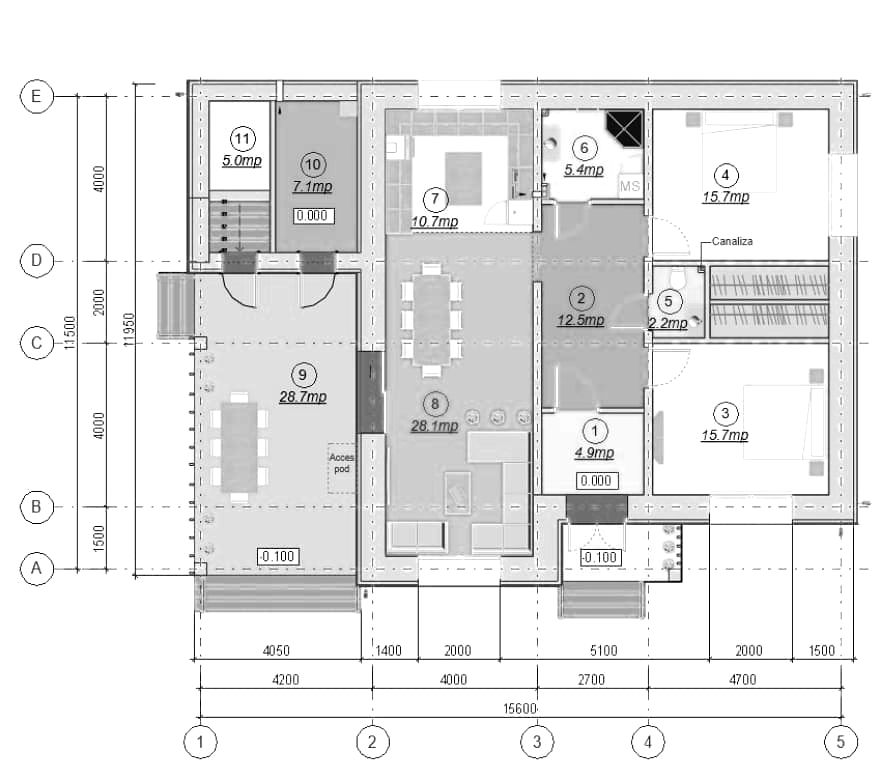 Casă de locuit individuală cu 1 nivel P/136m2/arhitectură/schițe/planuri 3D/renovări/construcții foto 4