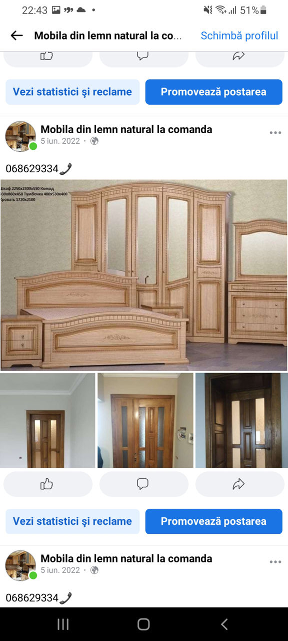 Mobila din lemn natural la comanda foto 2