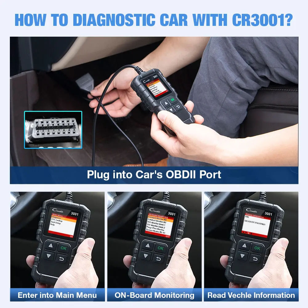 Scaner OBD2 / Diagnostica Auto / Авто Диагностика / Launch CR3001 CReader foto 4