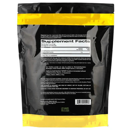 Creatină Monohidrat California Gold Nutrition – 1 kg foto 1