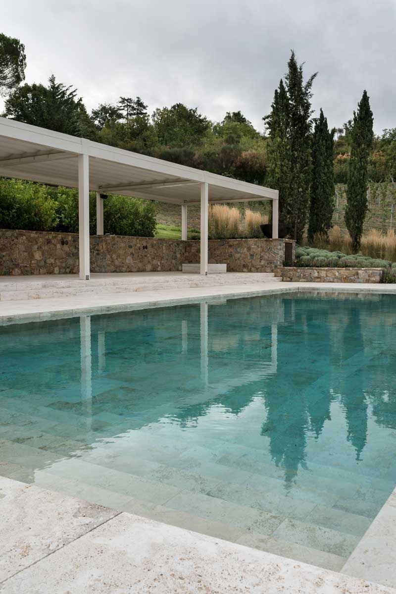 Piatra de margine din travertin, bordura de piscina din piatra naturala, бортовой камень травертин foto 5