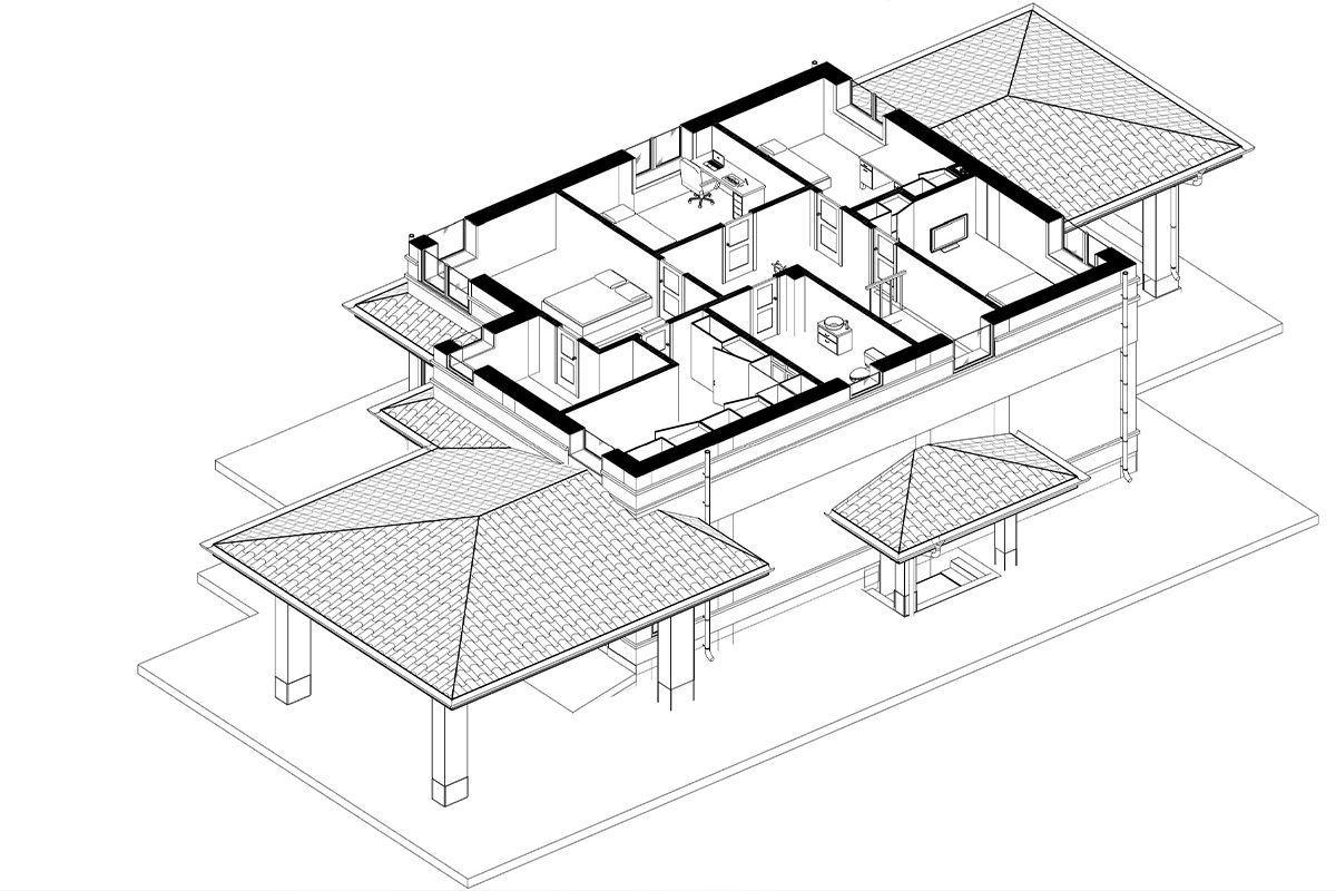 Casă de locuit individuală cu 2 niveluri S+P+E / stil neoclasic / 196,8 m2 / construcții / renovare foto 4