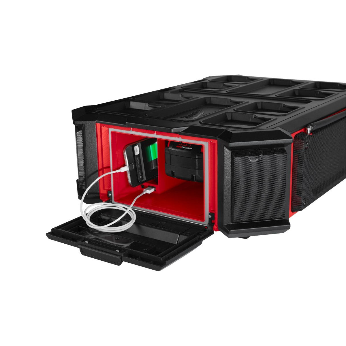 Radio cu incarcator / радио с зарядным устройством milwaukee packout, m18 prcdab+-0, 4933472112 фото 1
