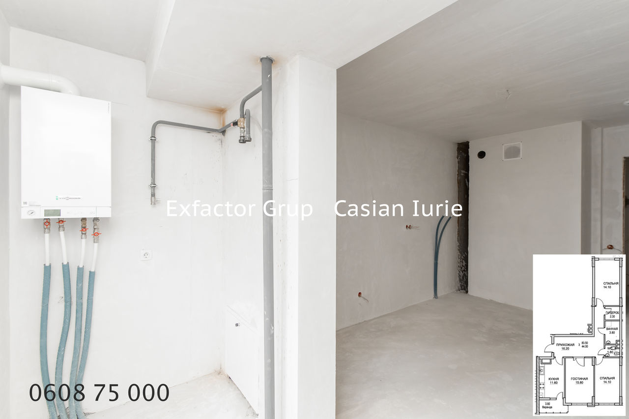 Apartament cu 3 camere, 87 m², Buiucani, Chișinău foto 17