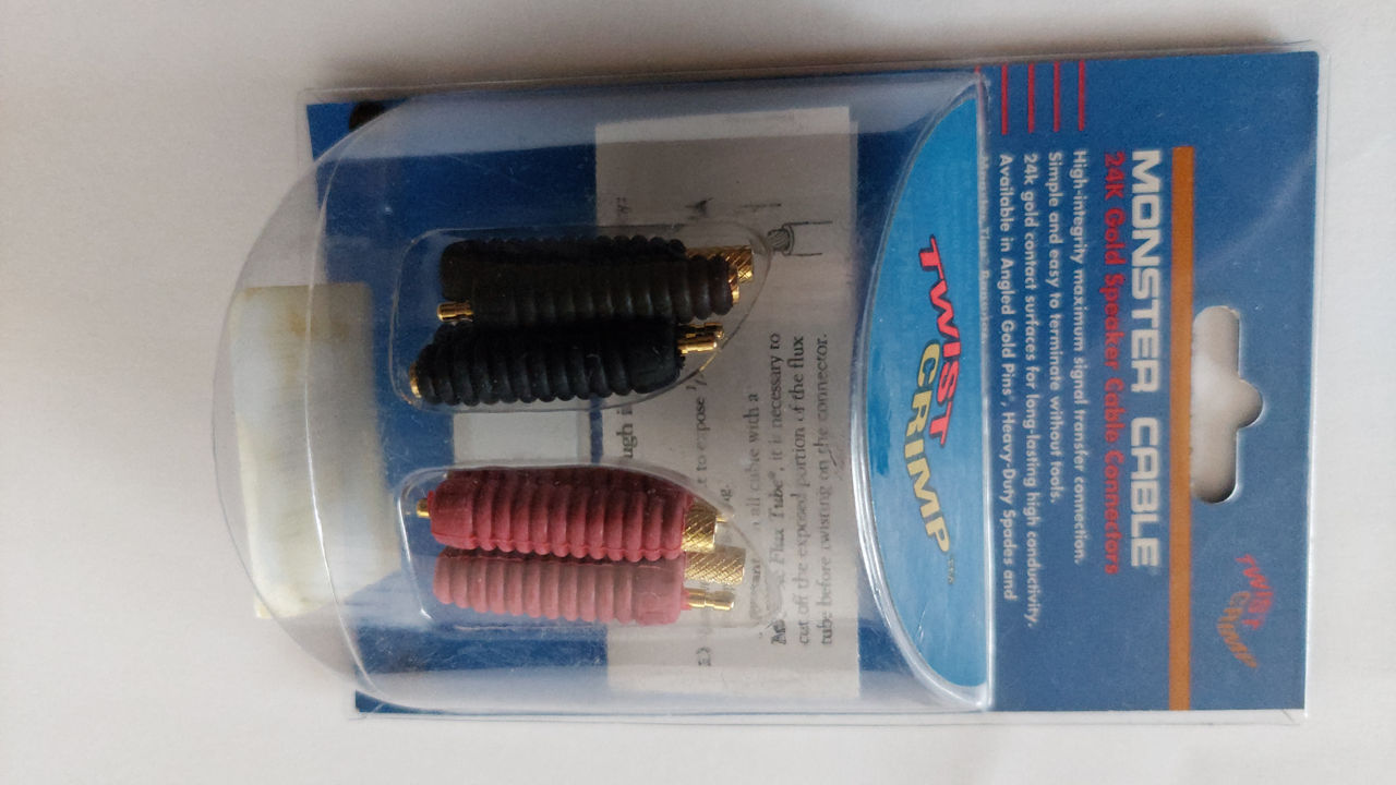 Разъёмы(Pin) для спикерного кабеля.MONSTER 24K Gold Speaker Cable Connectors фото 0