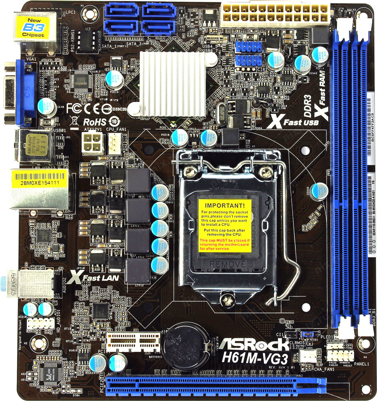 Куплю на запчасти материнскую плату ASRock H61M-VG3 rev 1.02