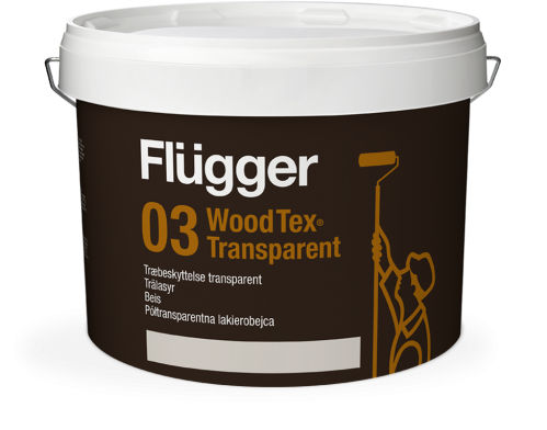 Flugger 03 Wood Tex Transparent,полуматовая прозрачная защита древесины,Flugger 05 Wood Tex Acryl кр фото 0