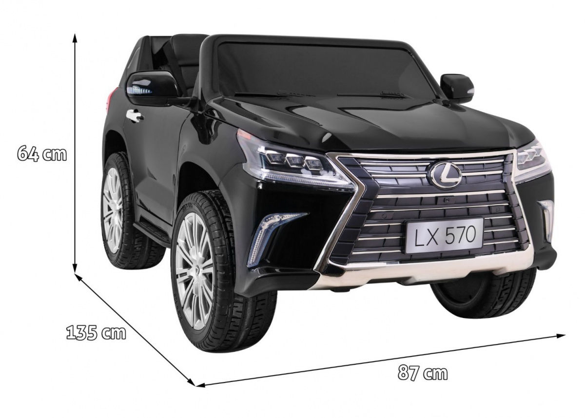 Машина аккумуляторная lexus lx570, максимальная нагрузка 40 кг, мягкие колеса, 2*12v/7ah, пульт. foto 2