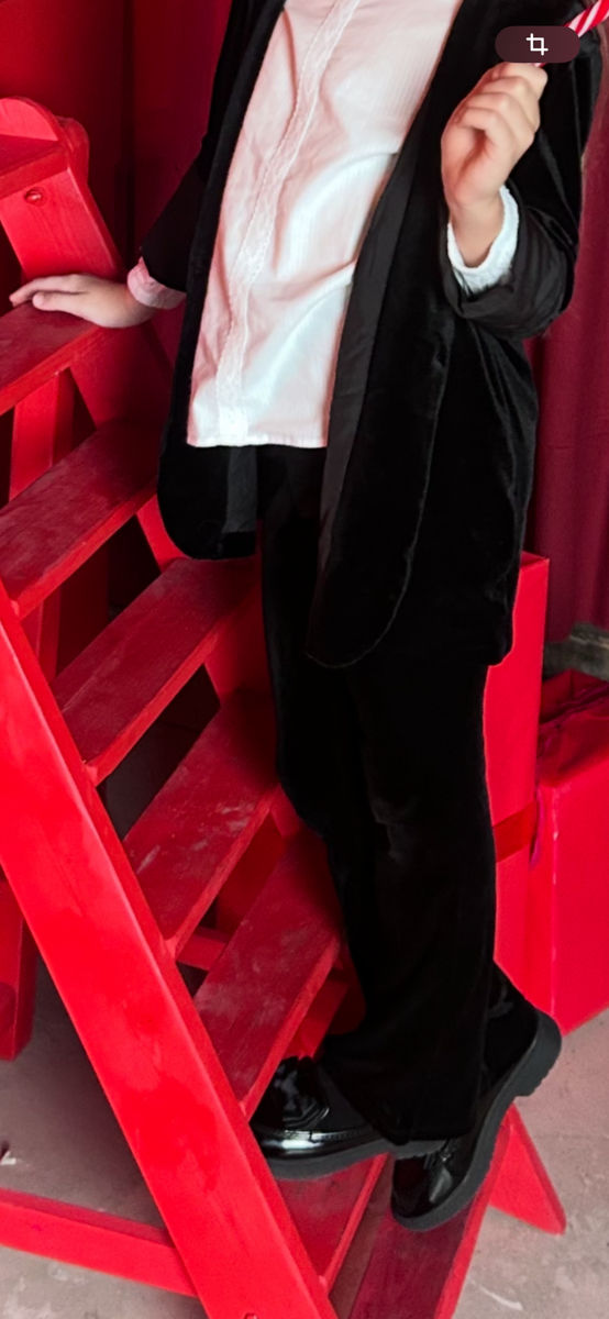 Sacou cu pantaloni evazați fetiță 8-9 ani h&m foto 5