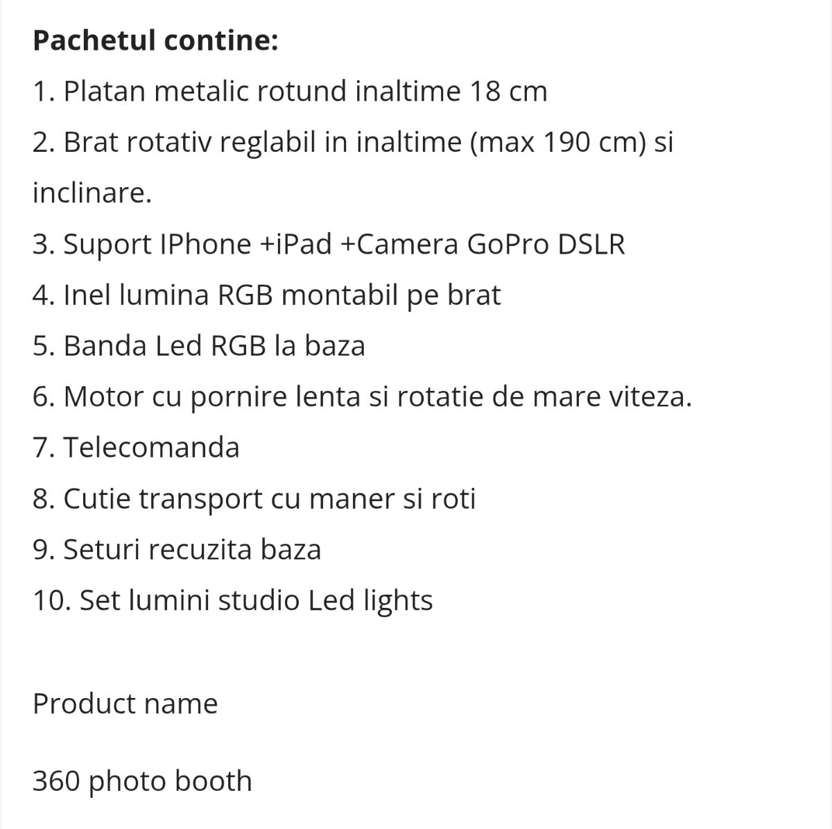 Vând platformă 360 (1150cm diagonala) pentru evenimente foto 3