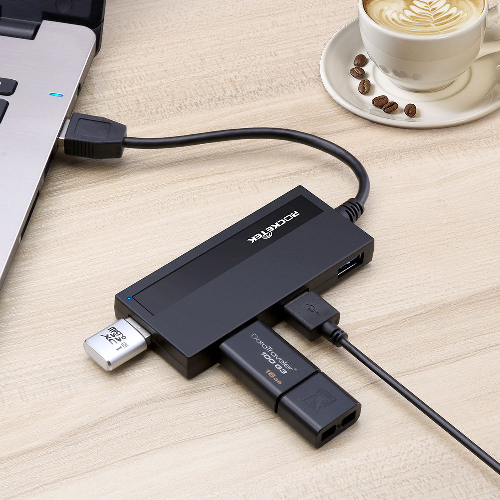 Rocketek USB 3.0 Card Reader USB, Картридер Micro SD, USB 3.0 Hub, USB ...