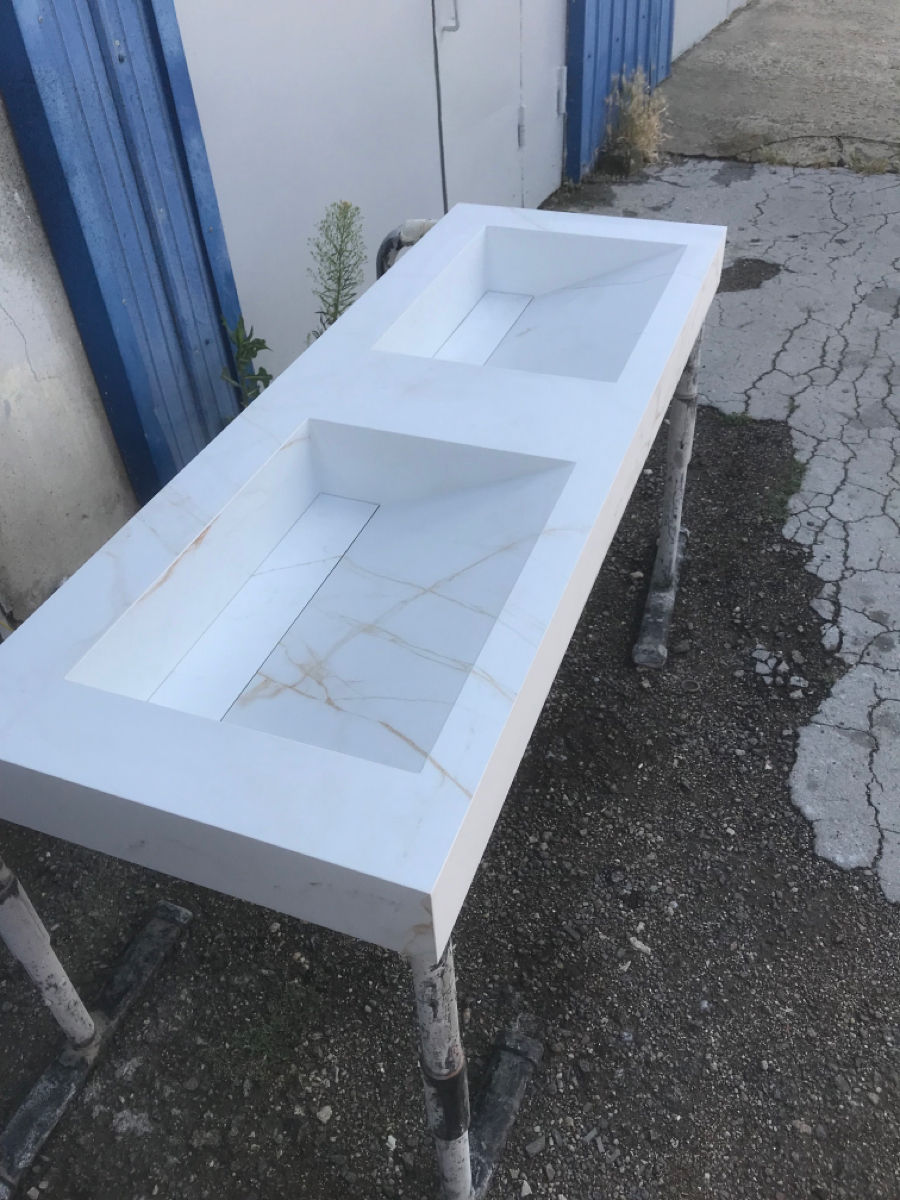 Chiuvetă baie la comandă / раковина из керамогранита foto 1