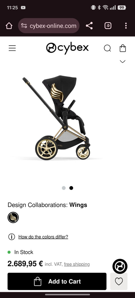 Carucior Cybex Priam By Jeremy Scott Wings foto 7