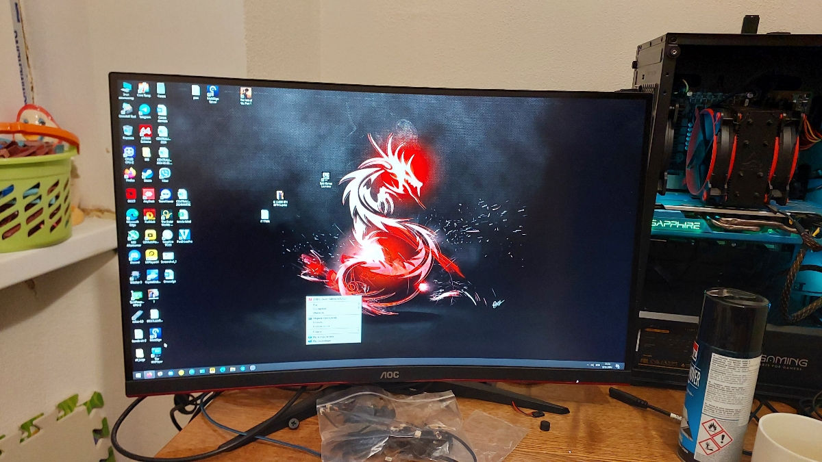 Изогнутый монитор AOC 27" 2K CQ27G2U/BK 144 Hz