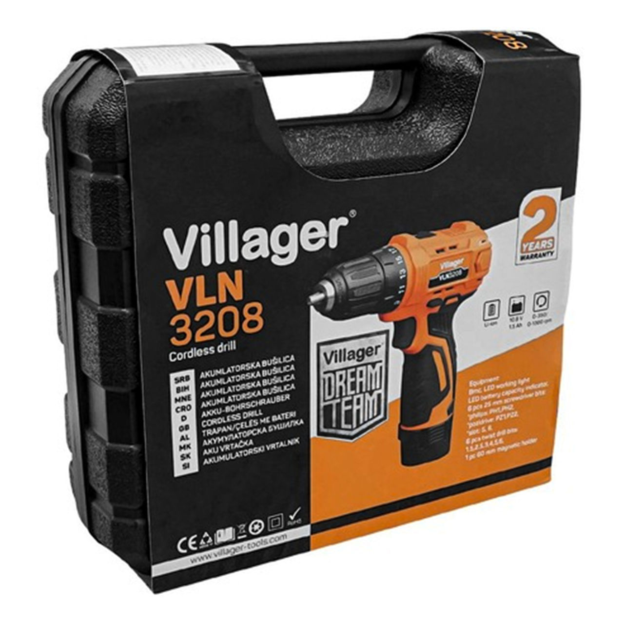 Masina de insurubat cu acumulator Villager VLN 3208 10:8V/1:5Ah / Credit în 10 rate!  / Garantie foto 5