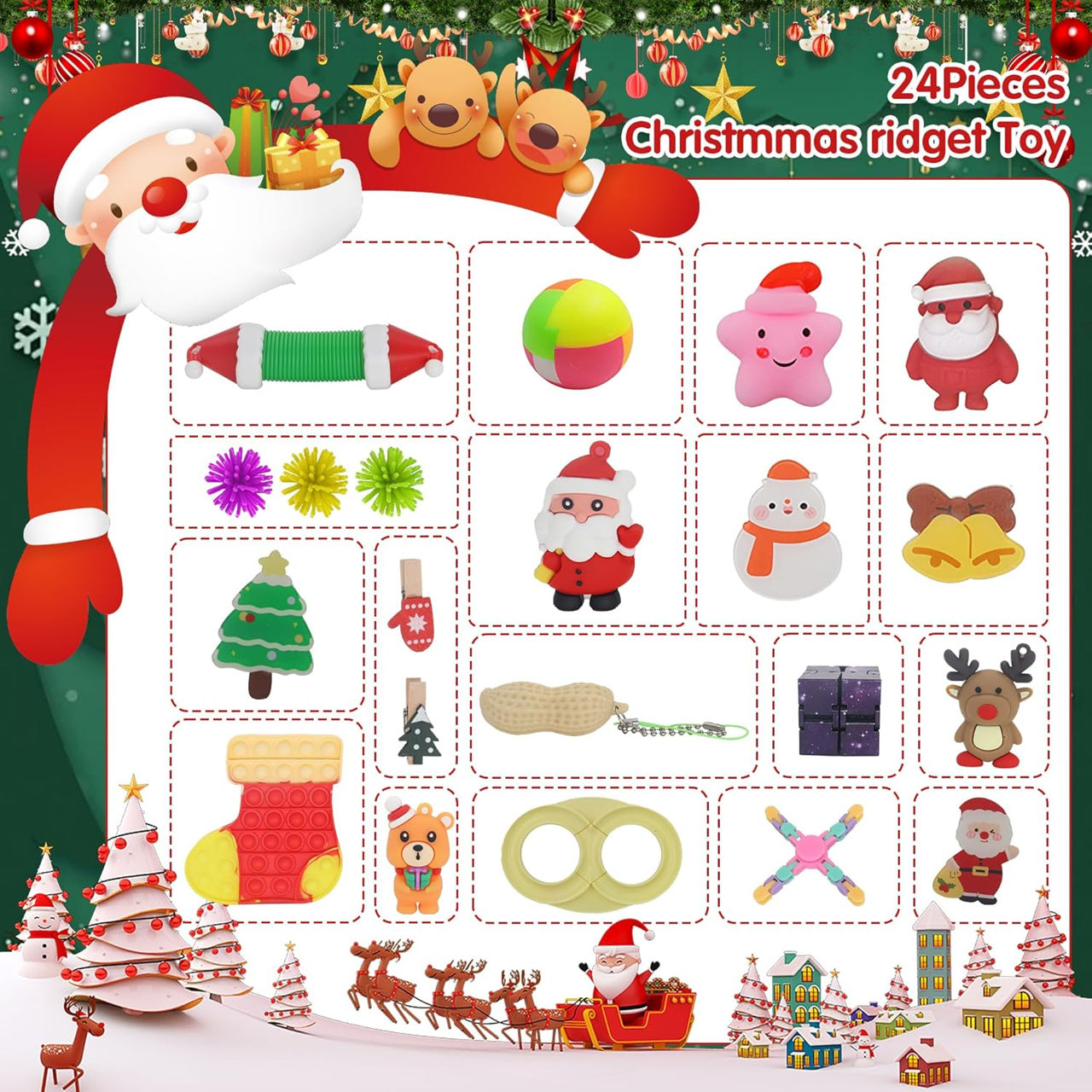 Calendar  Advent cu jucarii Fidget 2025 foto 1