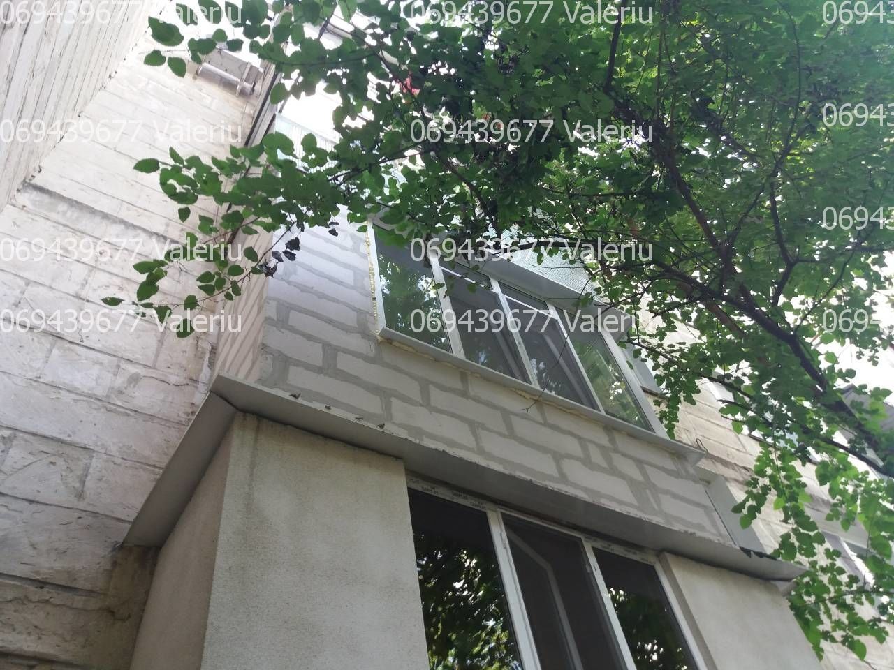 Renovarea și extinderea balcoanelor și loggii. Zidire din gazobloc. Alungirea balconului, demolarea фото 4