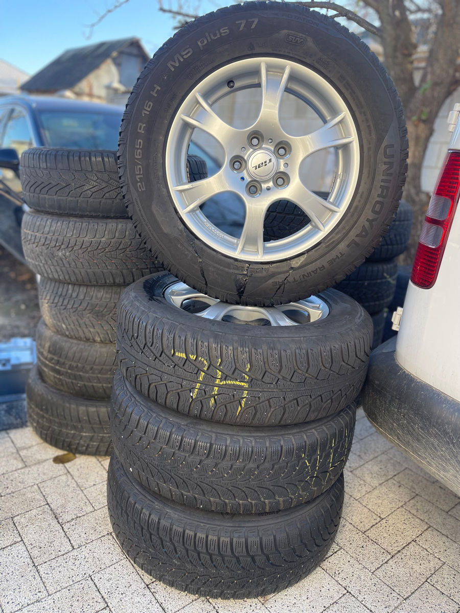 Discuri 5x114,3 R16 cu anvelope 215x65 R16 foto 0