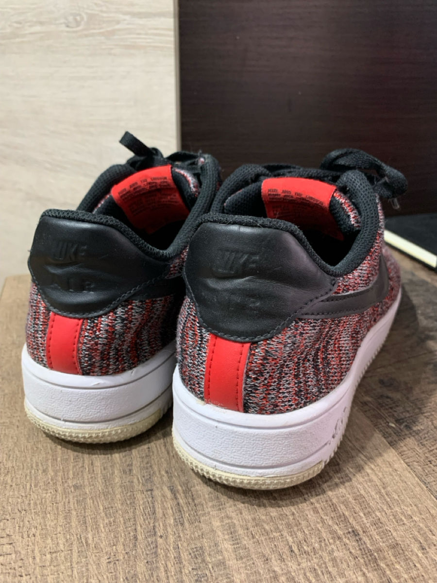 Nike Air Force 1 Flyknit 2.0 University Red Black foto 3