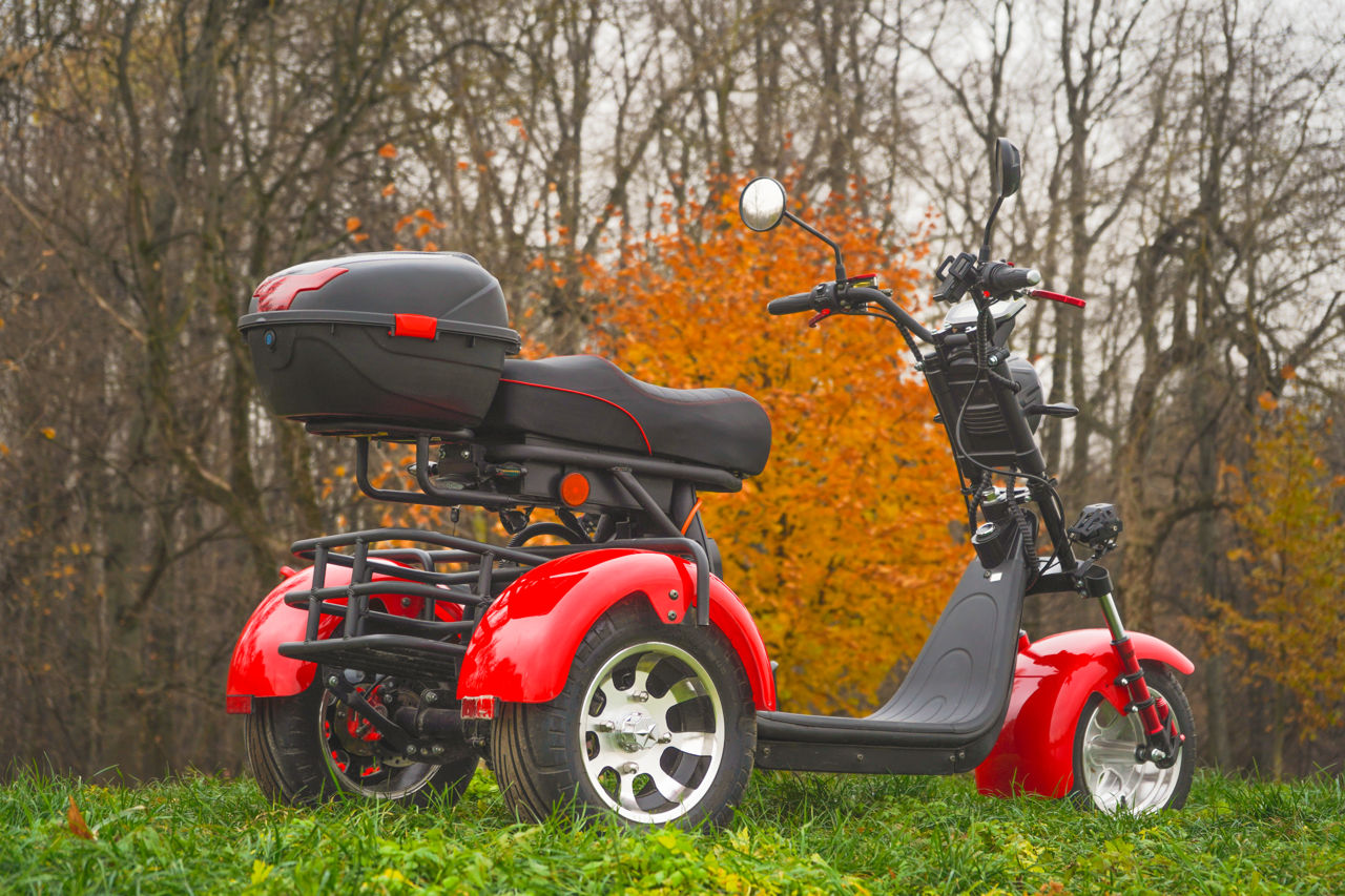 АКЦИЯ-Электроскутер White Siberia Pro Trike 3000w Red/black foto 1