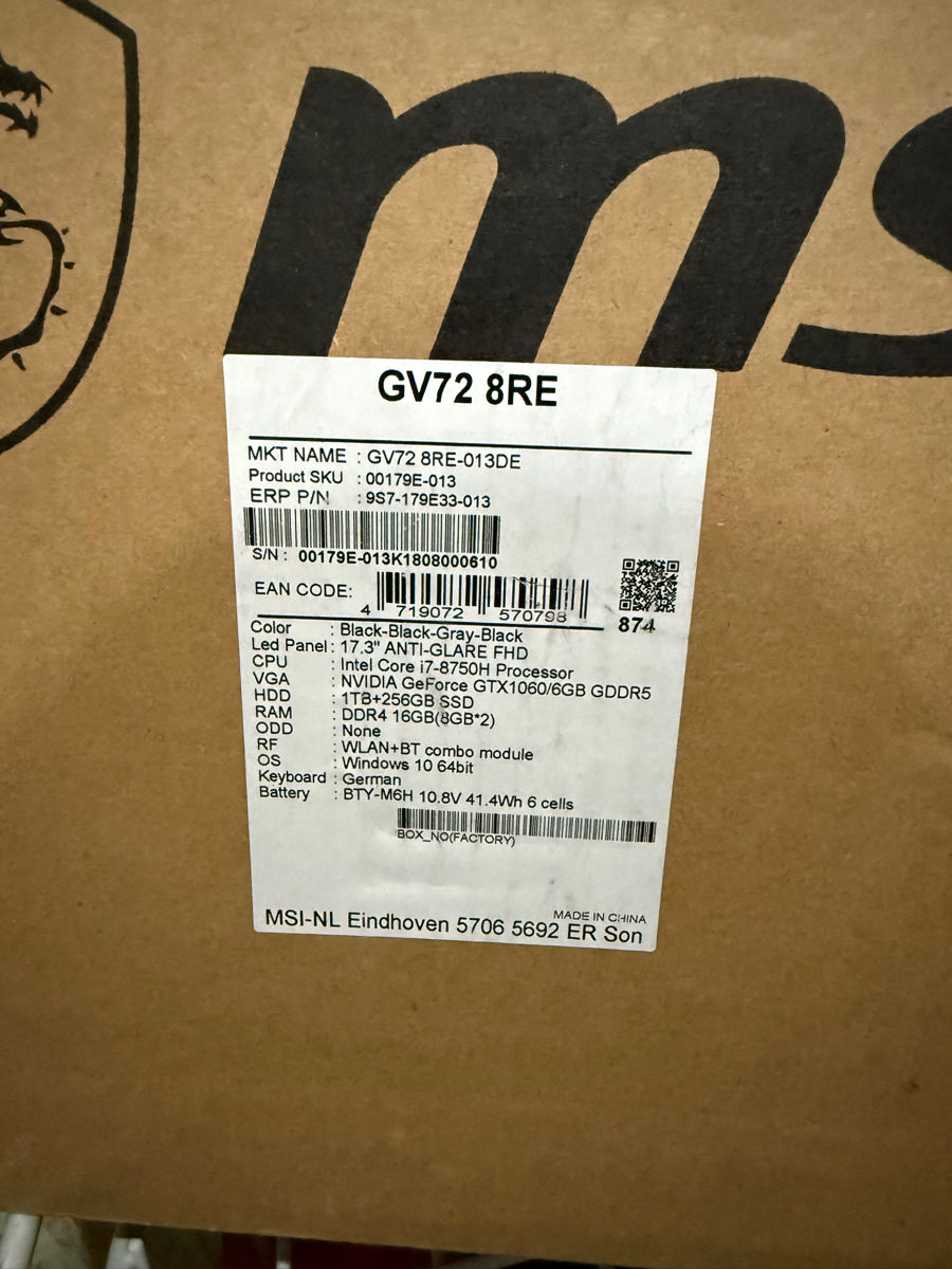 MSI 17,3 GV 72 фото 6