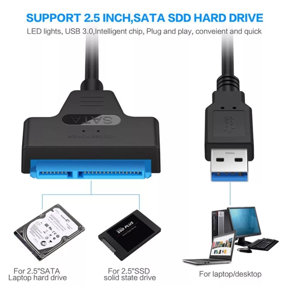 Переходник USB 3.0 к SATA III 2.5/3.5""Ssd/Hdd-140 -300 lei foto 5