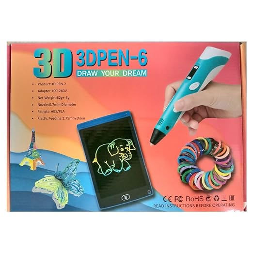 Set artistic 3D pen-6 (generația a 6-a)/ Набор 3Д ручка 6 поколение foto 0