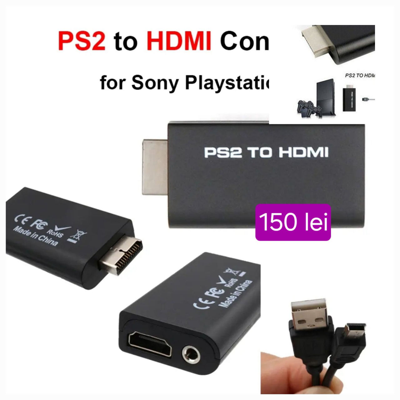 Adapter Vga Hdmi Dvi D DP MiniDP Rca foto 11