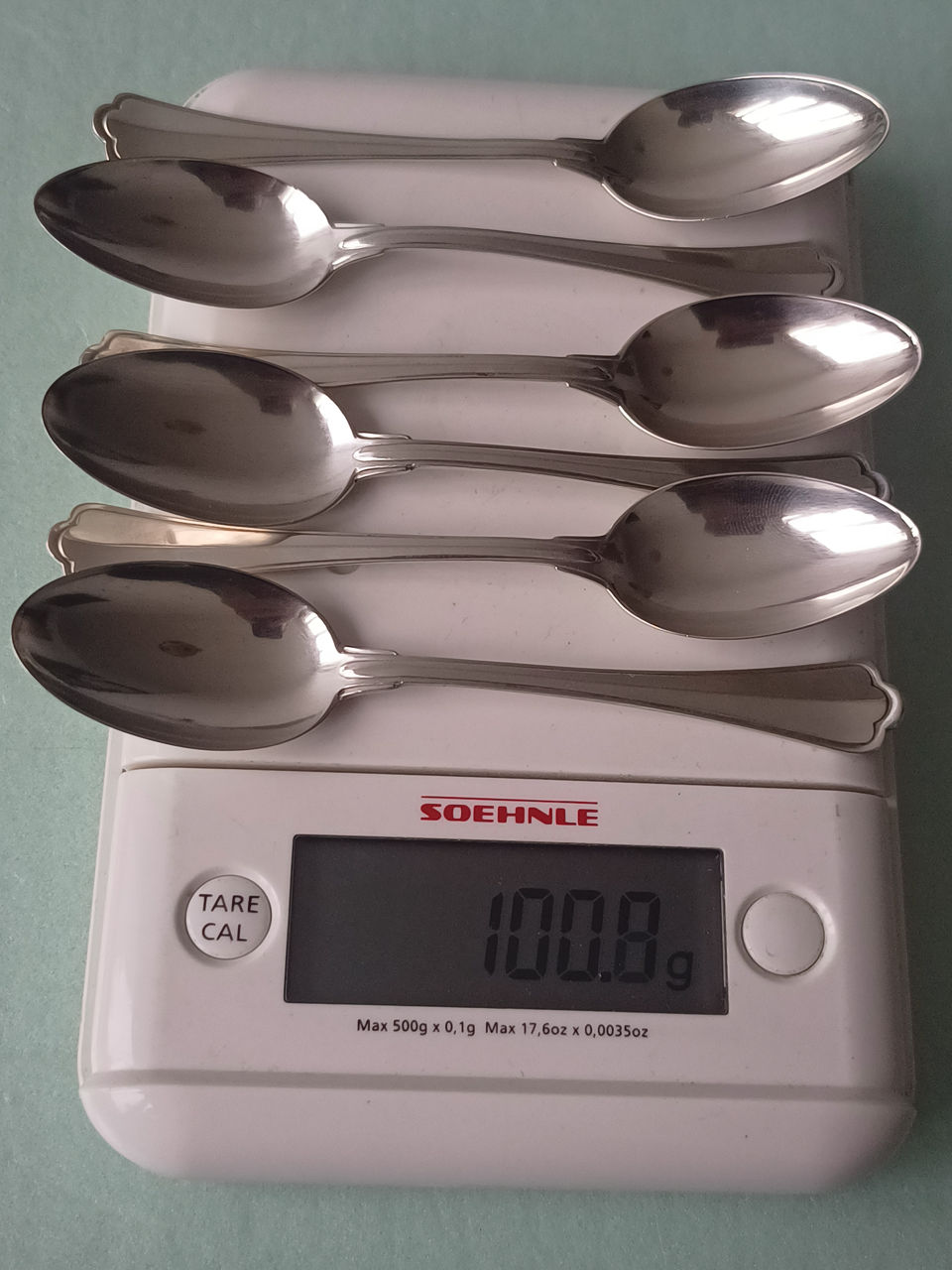 Lot compus din 12 lingurite p/u ceai si cafea argint masiv 800 , sunt noi - neutilizate  . foto 7