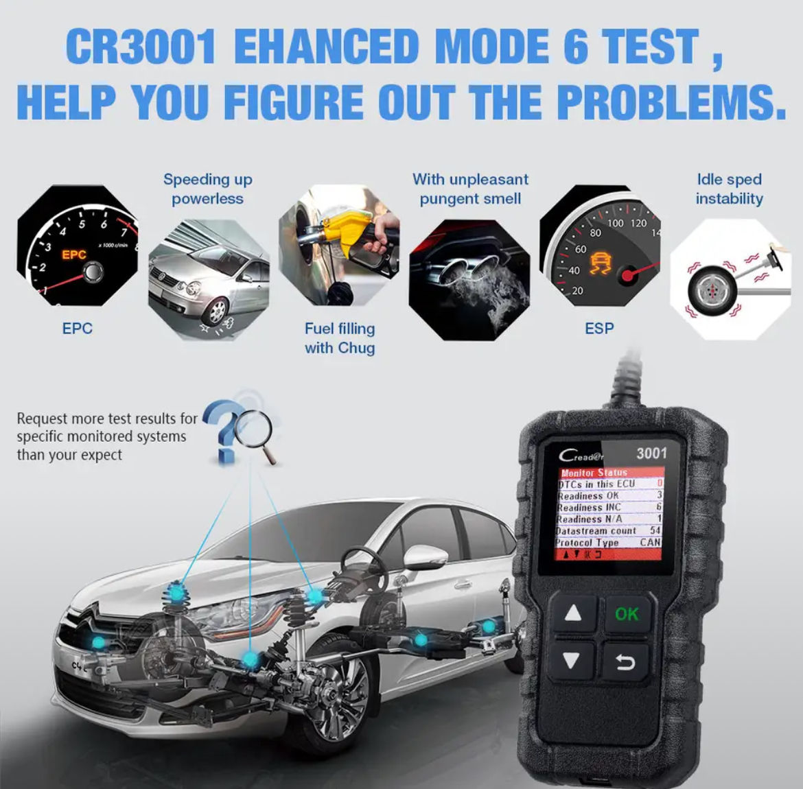 Scaner OBD2 / Diagnostica Auto / Авто Диагностика / Launch CR3001 CReader foto 7