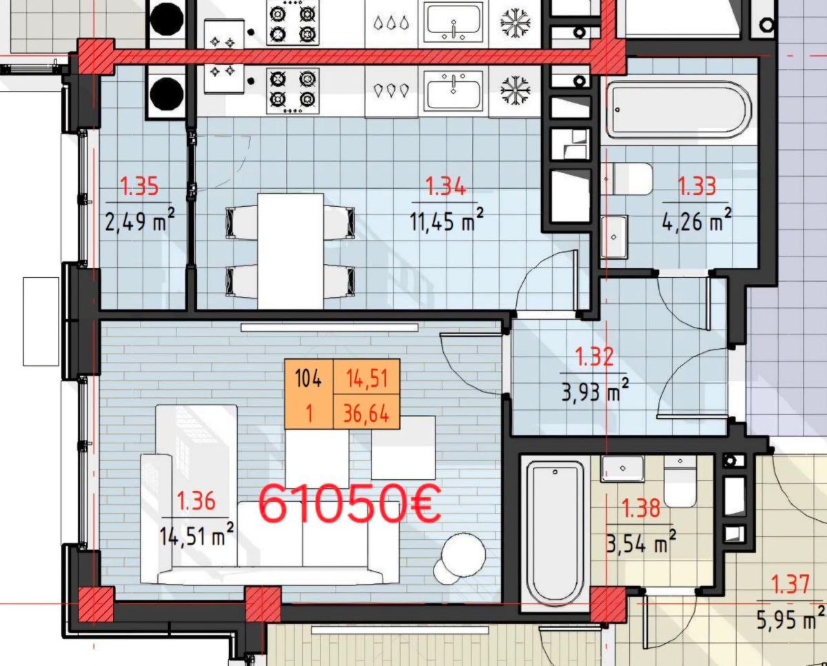 Apartament cu 1 cameră, Centru, Chișinău, Chișinău mun.