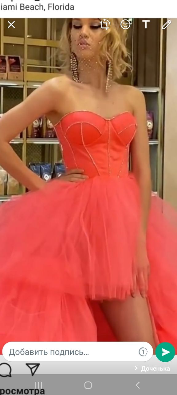 На прокат или продам платье девушке размер S ,M.розовое. foto 2