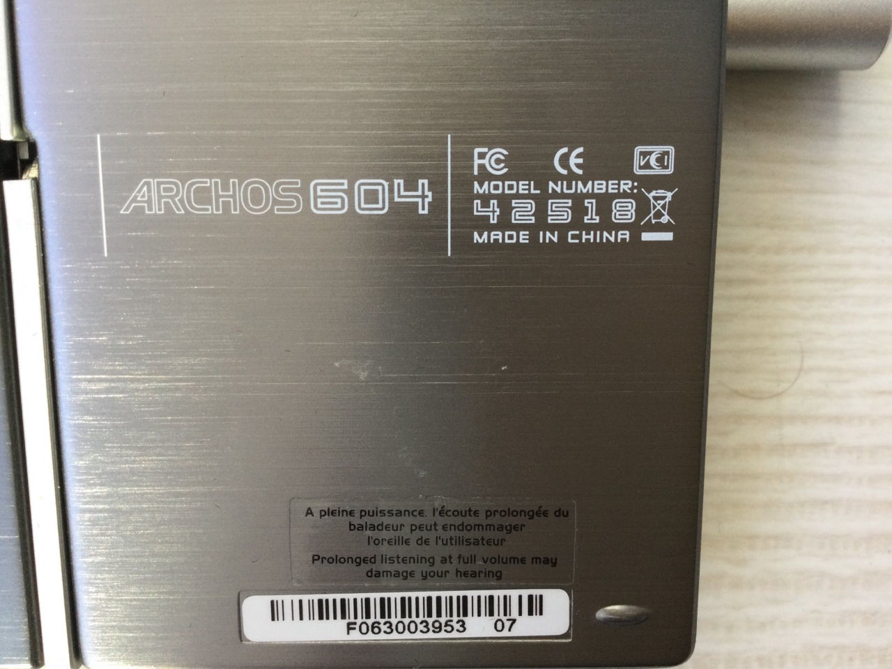 Портативный медиаплеер Archos 604