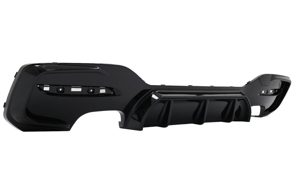 Difuzor Bara Spate Evacuare Dubla Negru Lucios compatibil cu BMW Seria 1 F20 F21 LCI (2015-2019) foto 1