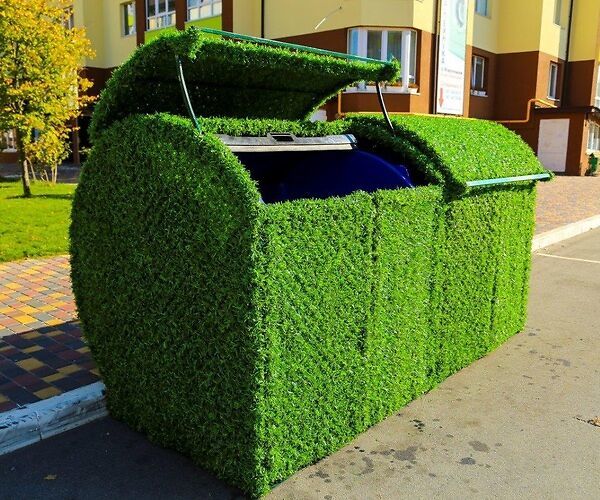 Plasa verde decorativa pentru gard. foto 8