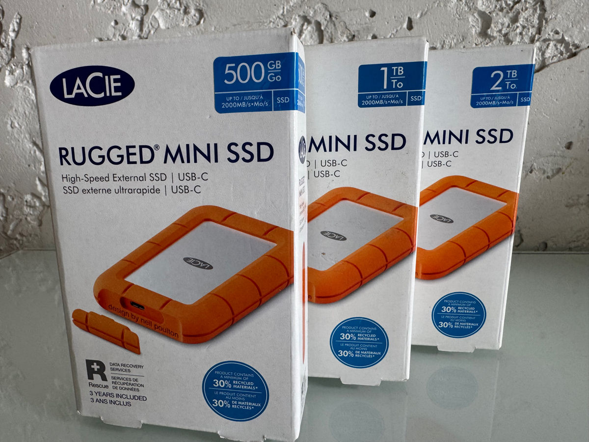LaCie Rugged Mini SSD 500/1tb/2Tb , Sandisk Extreme 1Tb