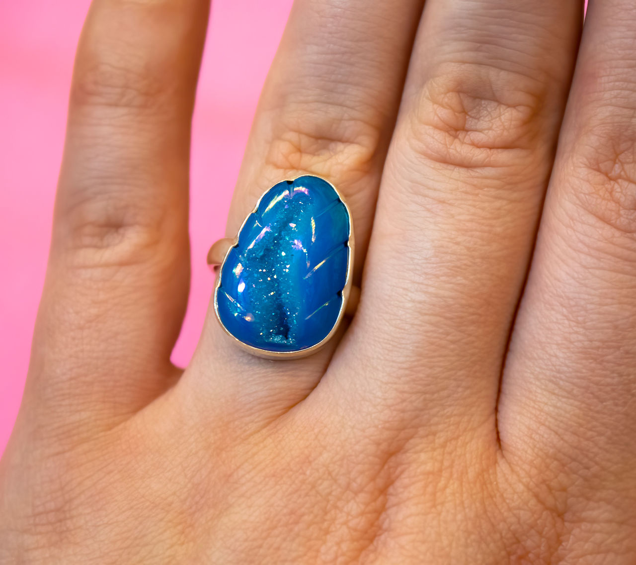 Серебро 925 кольцо с натуральным апатитом