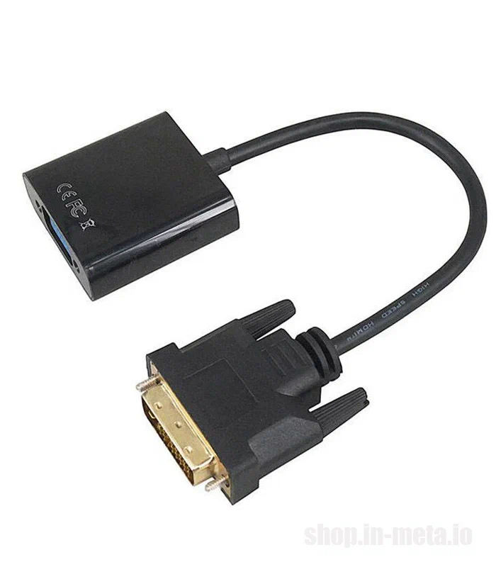 DVI to VGA Adapter, Cable 24+1 25 Pin DVI Male to 15 Pin VGA Female Video Converter foto 1