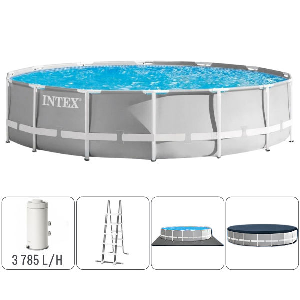 Intex Бассейн Prism Frame Premium 427×107См, 12706Л, Металлический Каркас - tz - Livrare фото 1